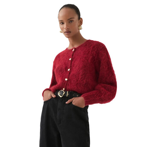 Aje Celine Fluffy Cardigan